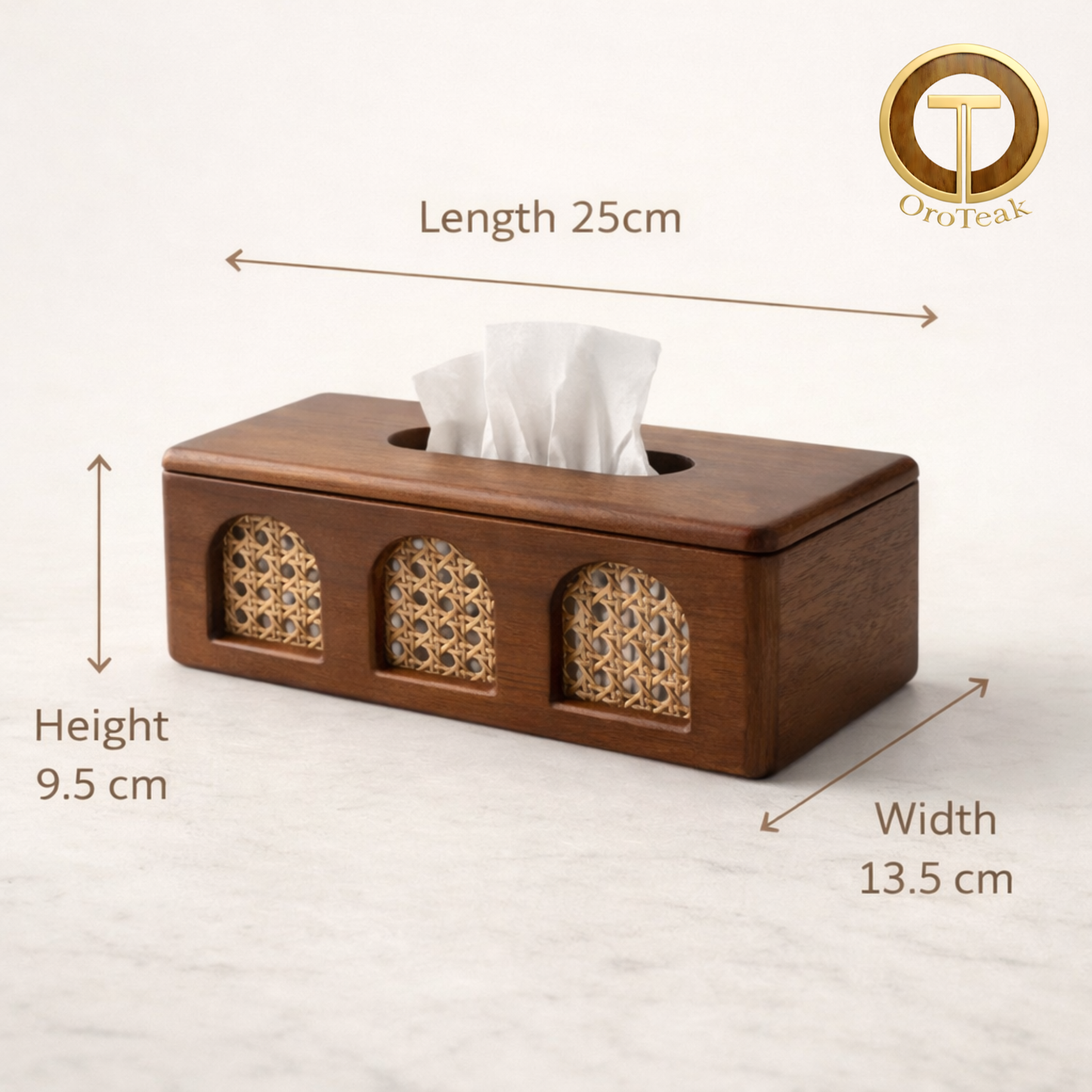Teak Wood Tissue Box